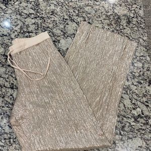 Gold pajama pants